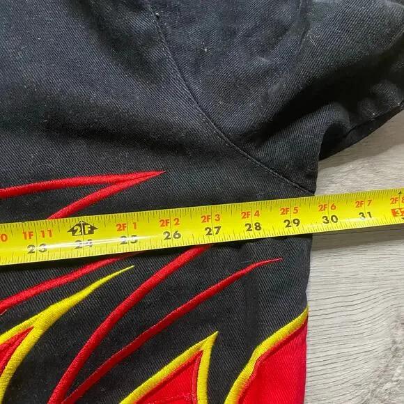 Vintage Chicago Blackhawks NHL G-III Slash Shark Tooth Bomber Jacket Mens 2XL